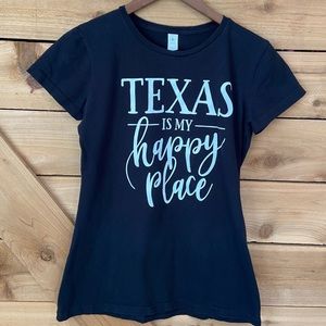 Air Waves Black Graphic Don’t Mess With Texas Short Sleeved Tee